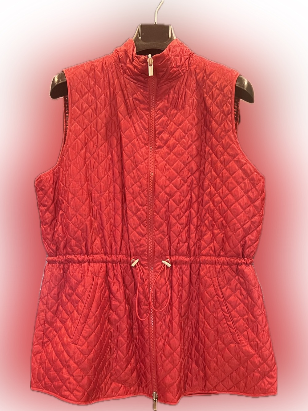 Chico's Sleeveless Quilted Red Vest